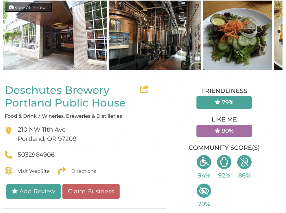 Deschutes Brewery Accessibility Review Friendly Like Me app