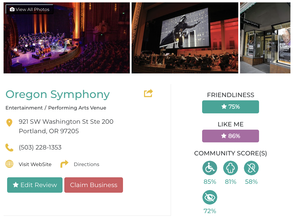 Oregon Symphony Accessibility Review Friendly Like Me App