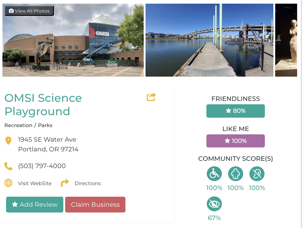 OMSI Science Playground Accessibility Review Friendly Like Me app