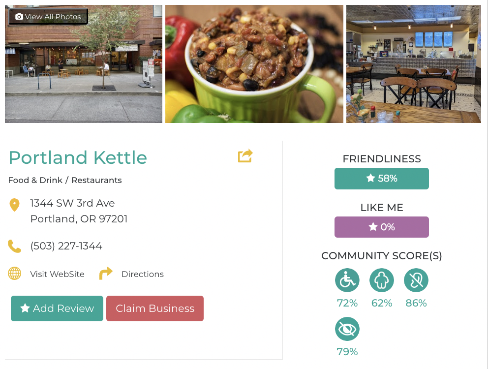 Portland Kettle Accessibility Review Friendly Like Me App