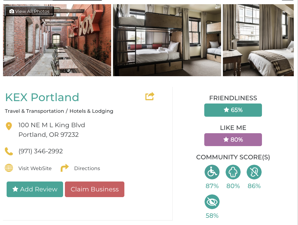 KEX Portland Hotel Accessibility Review Friendly Like Me app