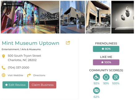 Accessibility Review of Mint Museum Friendly Like Me App