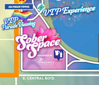 Come out with Pride Orlando, Sober Space 