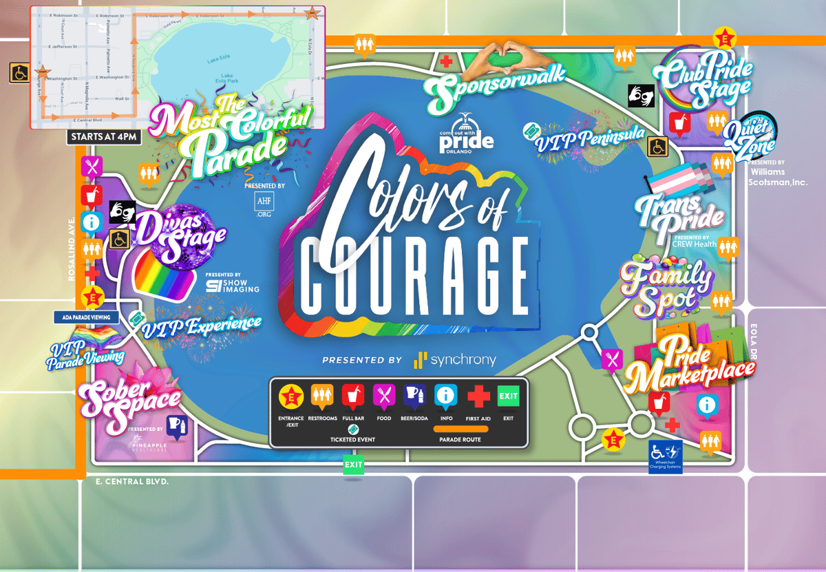 Orlando Pride Festival Map 2024 Accessibility